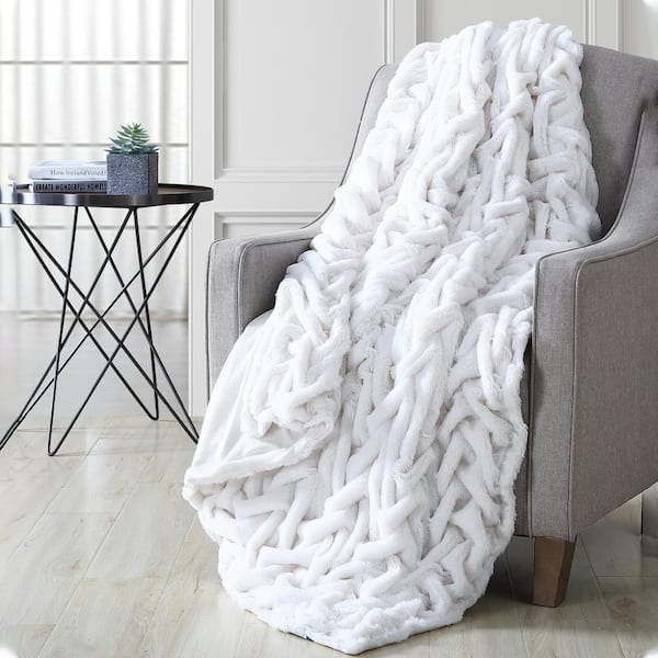 Luxury White Designer Inspired Blanket - Inspire Uplift