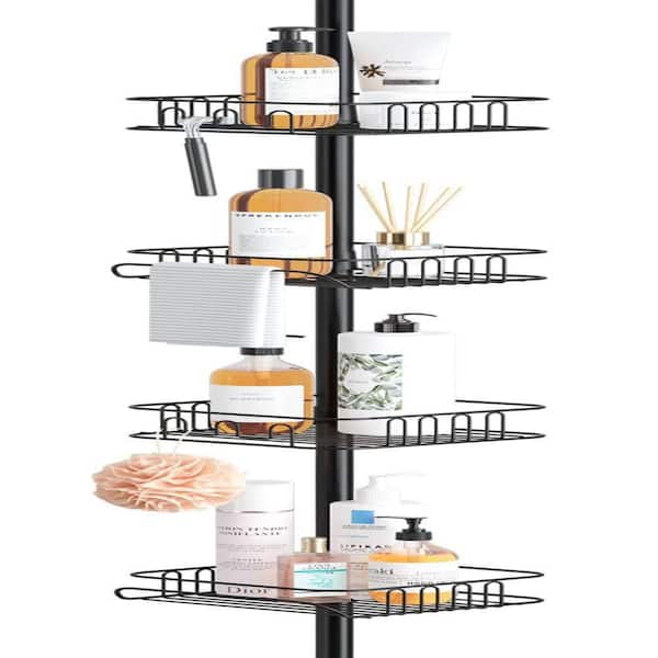 Dracelo 11.8 in. W x 4.1 in. D x 24.8 in. H Black Shower Caddy Hanging over  Shower Organizer B09MK555Q5 - The Home Depot