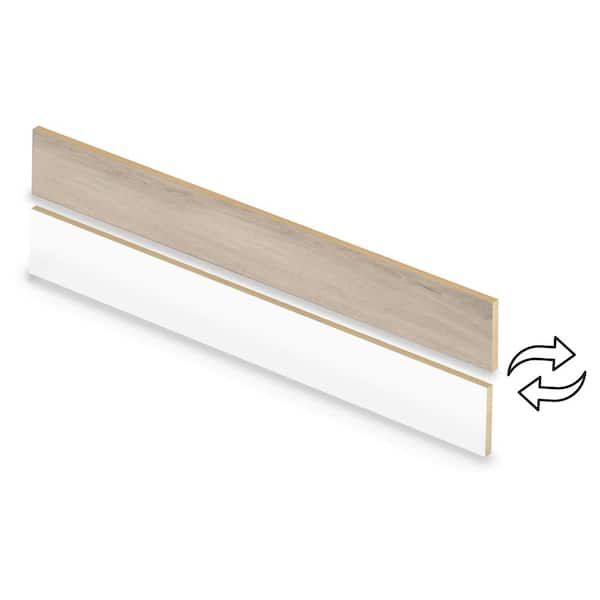 Cap A Tread Teak Trails Oak 47 in. L x 7.37 in. W x 12.7 mm T Vinyl Overlay Stair Reversible Riser