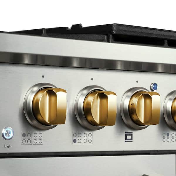 JANSKA Professional 48 in. 6.7 cu. ft. 8-Burners Double Oven Gas