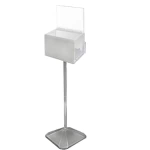 White Acrylic Lockable Collection/Suggestion Box PDS9463 White by Posdisplayshop
