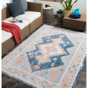 Dayton Dark Blue 5 ft. x 7 ft. Indoor/Outdoor Area Rug