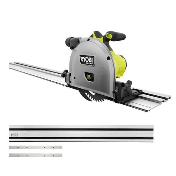RYOBI ONE+ HP 18V Brushless Cordless 6-1/2 in. Track Saw (Tool Only) with 55 in. Track Saw Track