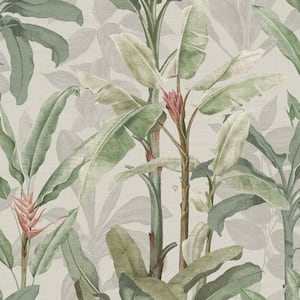 Borneo Powder White Wallpaper