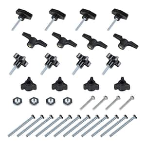 T-Track Knob Kit with 1/4-20 by 1-1/2 in. Hex Bolts and Washers (36-Pack)