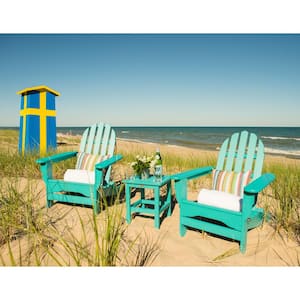 Icon Aruba Recycled Folding Plastic Adirondack Chair (3-Piece)