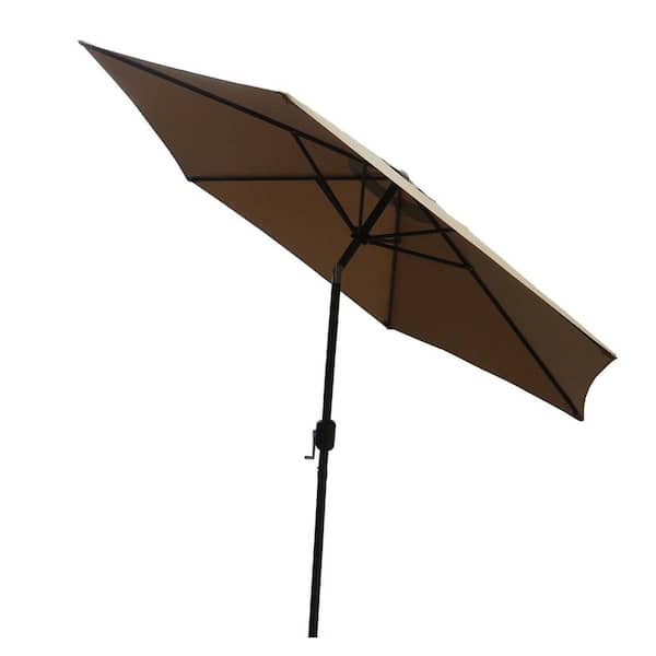 Tidoin 9 Ft. Outdoor Market Patio Umbrella in Brown