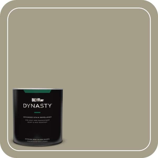 BEHR DYNASTY 1 qt. #PMD-57 Fossil Stone Semi-Gloss Enamel Interior Stain-Blocking Paint and Primer