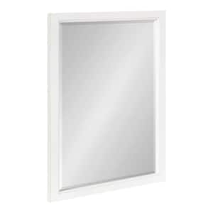 24.00 in. H x 18.00 in. W Hogan Farmhouse Irregular Framed Scalloped White Accent Wall Mirror
