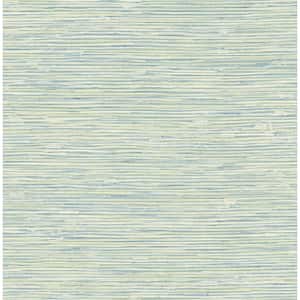 Silverton Faux Grasscloth Metallic Gold, Blue, & Green Paper Strippable Roll (Covers 56.05 sq. ft.)