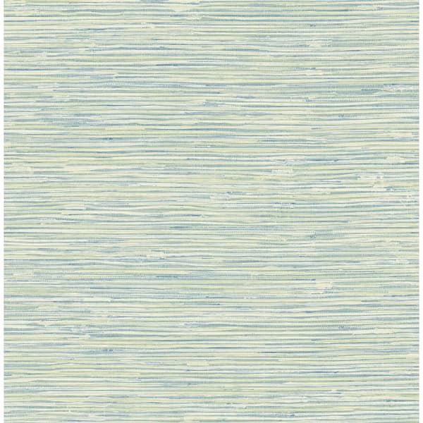 Seabrook Designs Silverton Faux Grasscloth Metallic Gold, Blue, & Green Paper Strippable Roll (Covers 56.05 sq. ft.)