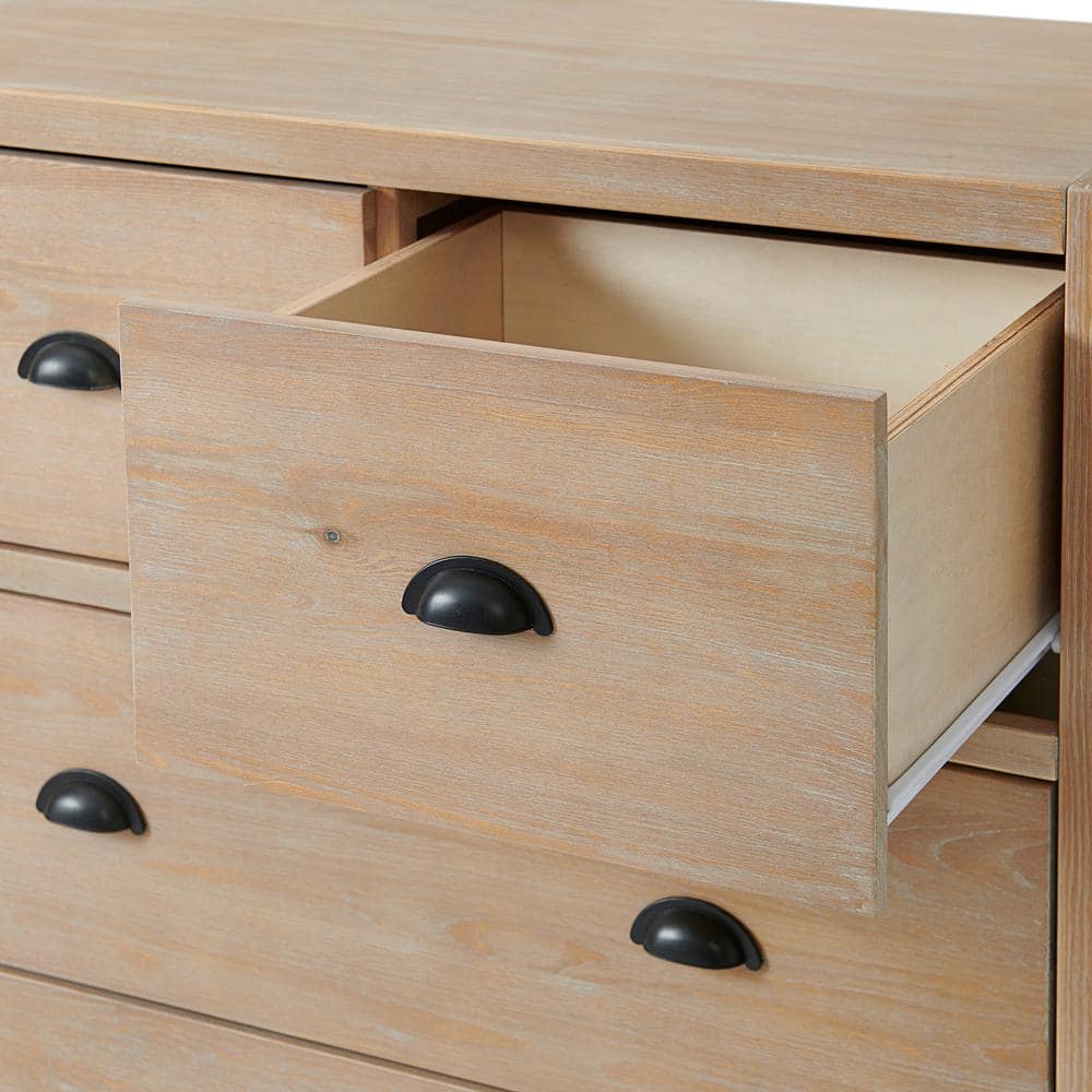 Arden Light Driftwood Pine Wood Queen Bedroom Set