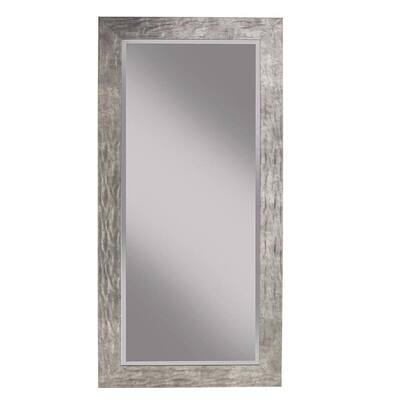 Medium Gray Metal Modern Mirror (31 in. H X 2 in. W)