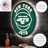 New York Jets 23 LED Retro Logo Round Wall Sign