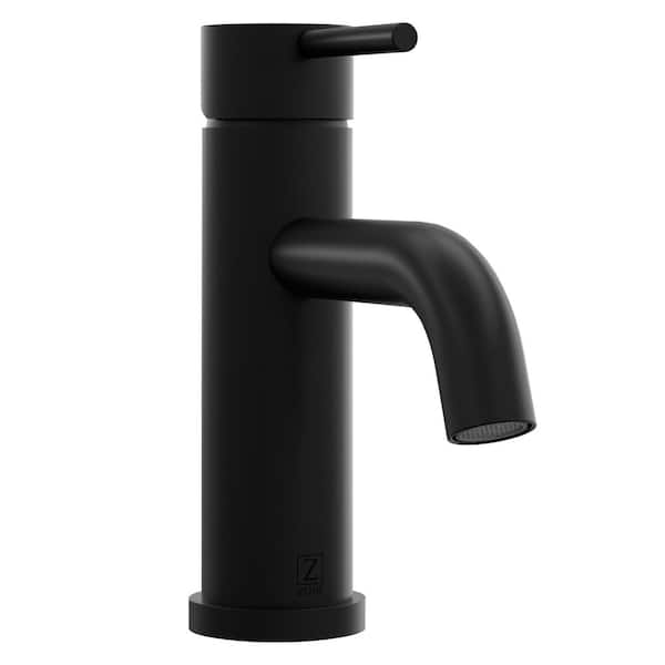 Palisades Elegant Single Handle Single Hole Bathroom Sink Faucet in Matte Black