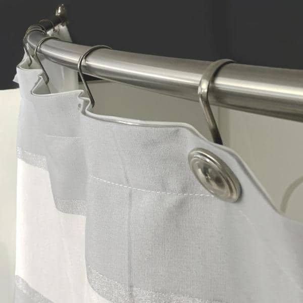 Design House 558494 Curved Shower Rod, Satin Nickel