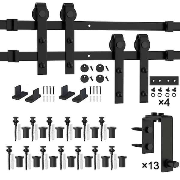 Winsoon 16 Ft. 192 In. Powder Coated Black Heavy-duty Bypass Double 