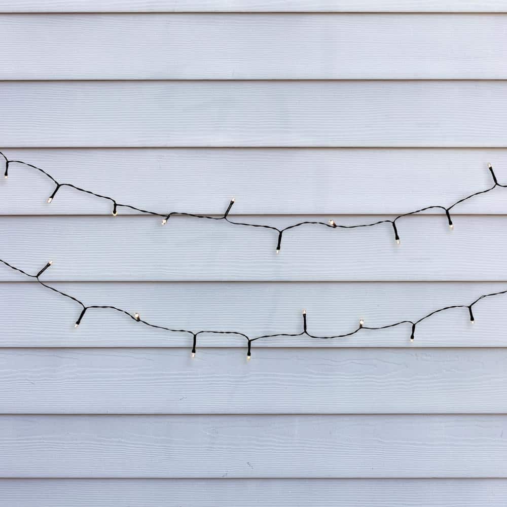 Solar Powered Outdoor Cool White LED String Lights
