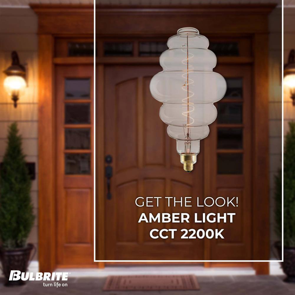 Oversized Clear Bee Hive LED Edison Bulb, 60 Watt Equivalent