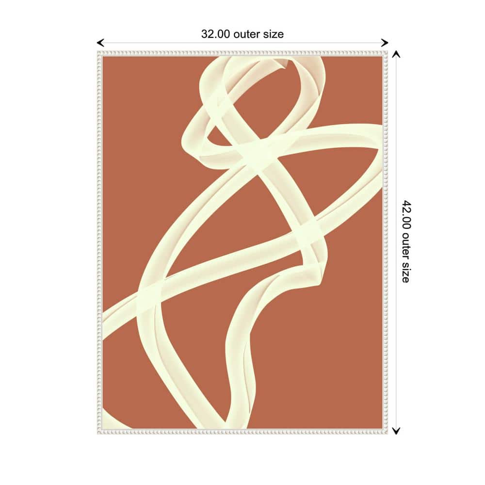 Modern Abstract Beaded Framed Canvas Wall Art, 32 x 42
