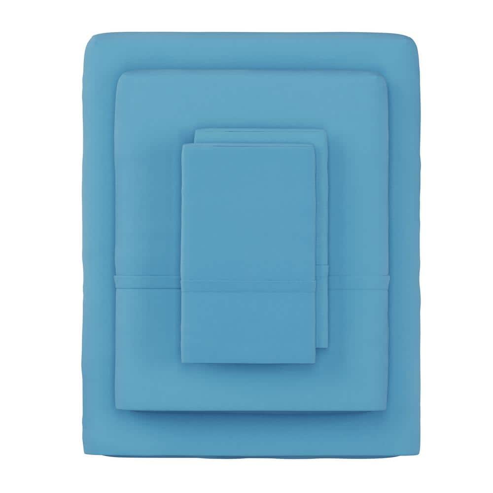 UPC 886511248809 product image for 3-Piece Blue Solid 75 Thread Count Polyester Twin XL Sheet Set | upcitemdb.com