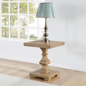 Dory 22 in. Sand Brown Wood Square End Table