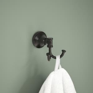 Chamberlain Double Towel Hook Bath Hardware Accessory in Venetian Bronze