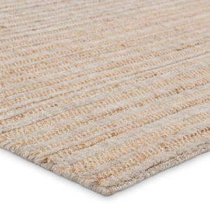 Abdar 5 ft. x 8 ft. Tan/Gray Striped Handmade Area Rug