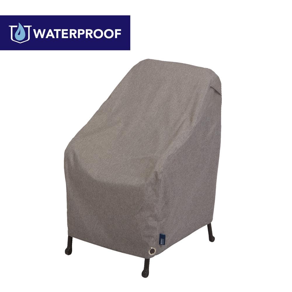 MODERN LEISURE Garrison Waterproof Outdoor Patio Chair Cover 27 in. W x 34 in. D x 31 in. H Heather Gray 3004 The Home Depot