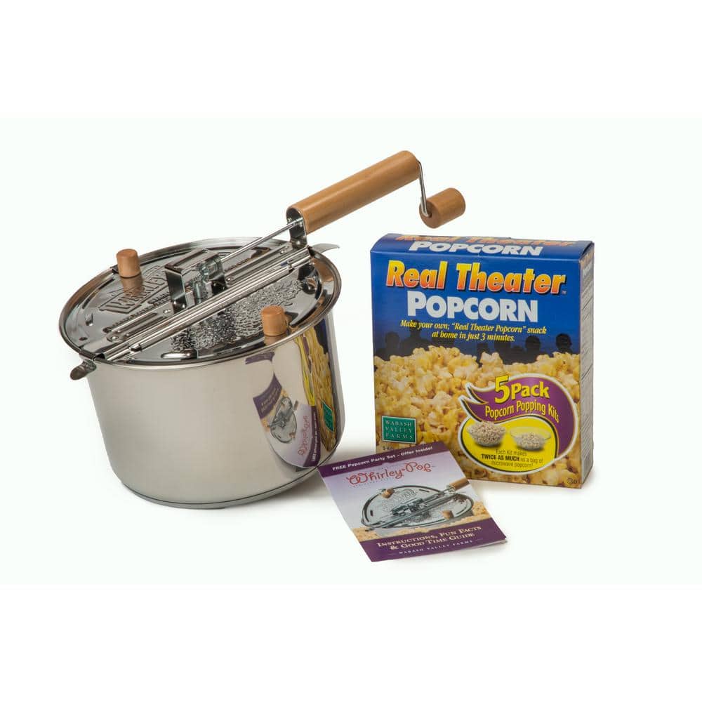 6 QT Whirley Pop Stainless Steel Popper - Yoder Popcorn
