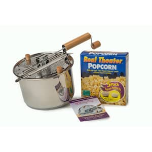 6 qt. Stainless Steel Stovetop Popcorn Popper with All-Inclusive (5-Pack)