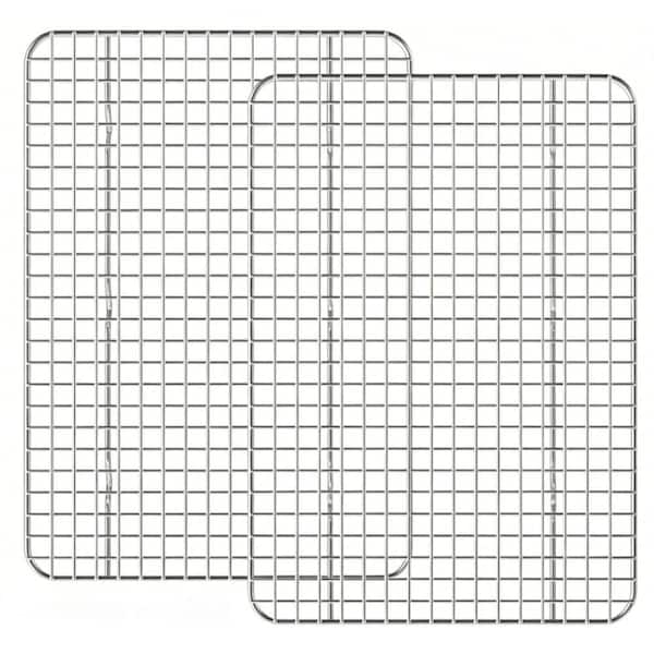 8.5 in. x 12 in. Stainless Steel Baking Rack with Oven Safe for Cooking, Baking, Roasting, and Grilling (2-Pack)