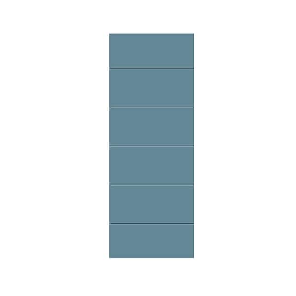 CALHOME Modern Classic 30 in. x 80 in. Dignity Blue Stained Composite MDF Paneled Interior Barn Door Slab