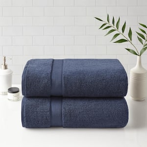 800 GSM Slate Blue 100% Cotton Bath Sheet (Set of 2)