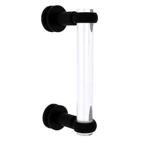 Clearview 8 in. Single Side Shower Door Pull with Twisted Accents in Matte Black