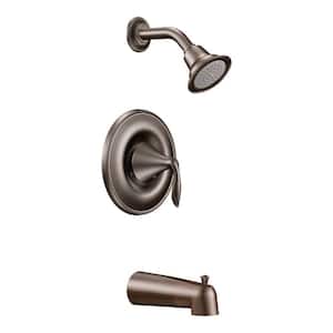 Eva Single-Handle 1-Spray Posi-Temp Tub and Shower Faucet Trim Kit in Oil Rubbed Bronze (Valve Not Included)