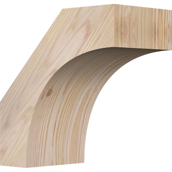 Ekena Millwork 5 1/2"W x 10"D x 10"H Westlake Smooth Knee Brace, Douglas Fir