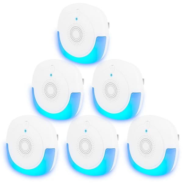 ITOPFOX 3-5-Watt Ultrasonic Electronic Indoor Insect Pests Mosquitoes Repellent with LED Light (6-Pack)