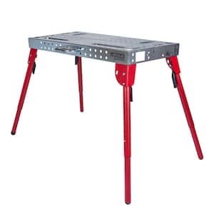 44 in. x 21 in. Adjustable Height Portable Folding Welding Table and Workbench