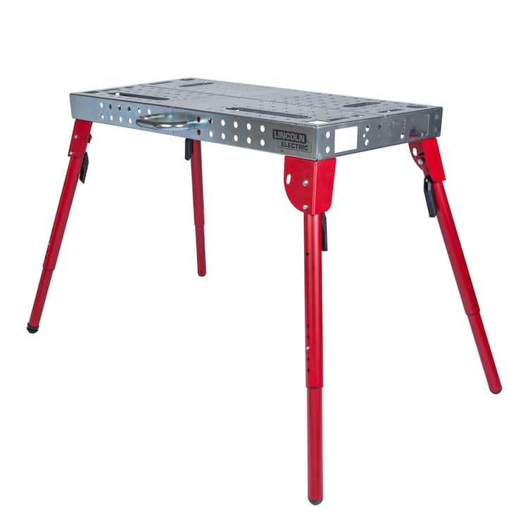  44 in. x 21 in. Adjustable Height Portable Folding Welding Table and Workbench