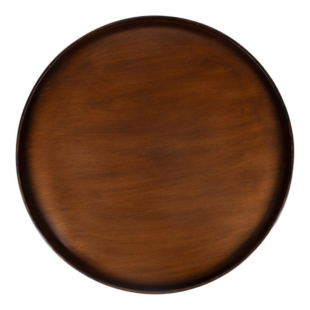 Bronze and Black Round Metal Coffee Table with Criss-Cross Base