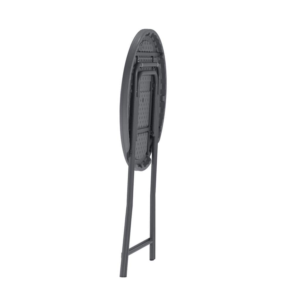 Classic Weather-Resistant HDPE White Cocktail Folding Table
