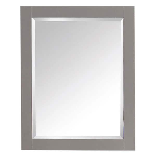Avanity Transitional 24 in. W x 30 in. H Framed Rectangular Beveled Edge Bathroom Vanity Mirror in Chilled Gray