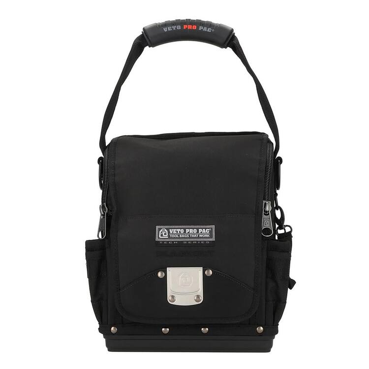VETO PRO PAC 11 in. Small Blackout Nylon Tool Pouch with Pen Knife Pliers Screwdriver Tape Measure Utility Knife Wrench Drill Holder