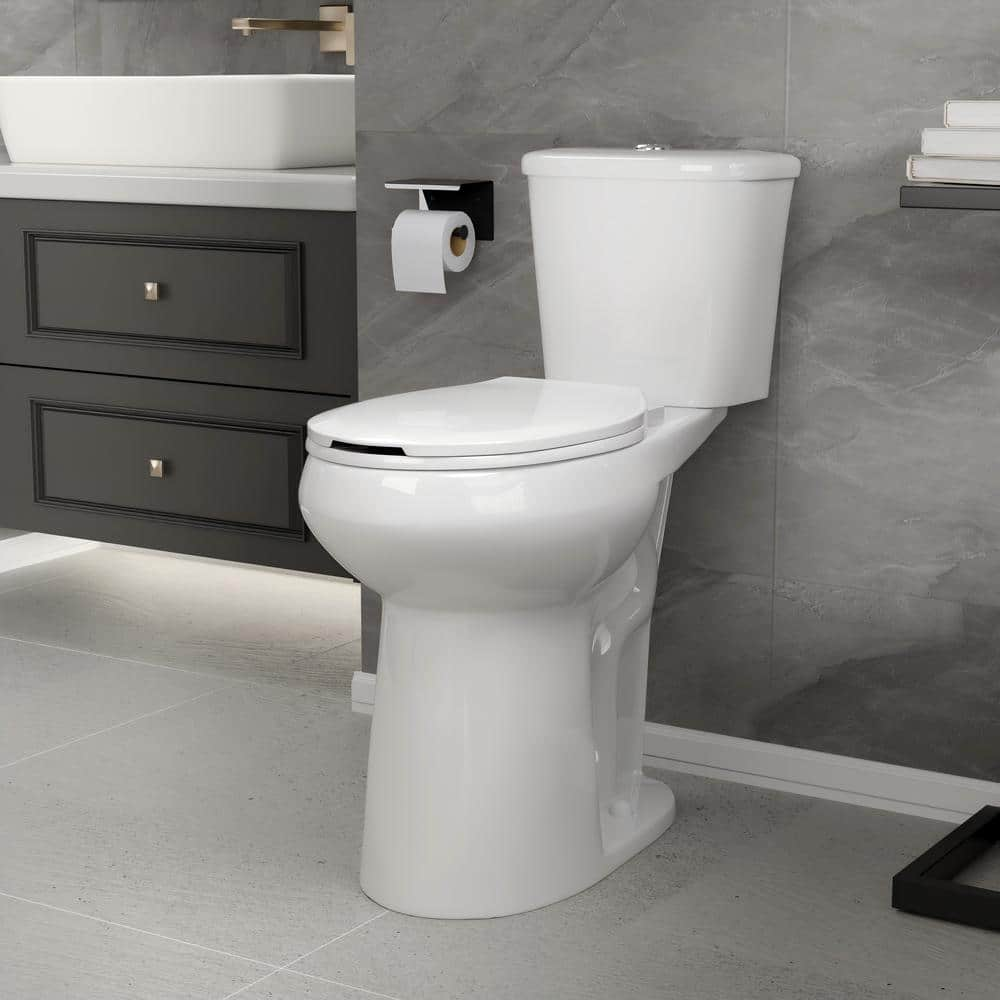 Simple Project 21 in. Extra Tall Toilet 2-Piece 0.8/1.28 GPF Dual Flush ...