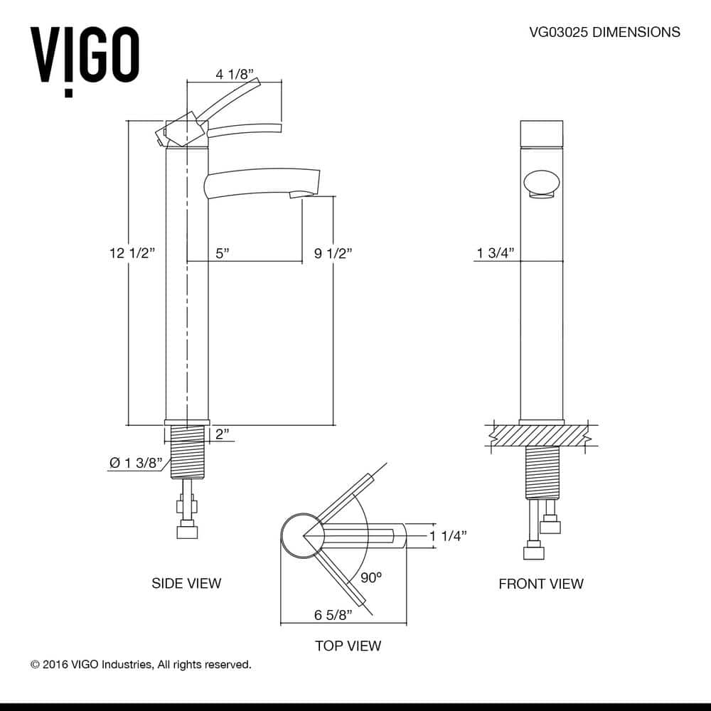 Elegant Brushed Nickel Single-Hole Vessel Bathroom Faucet
