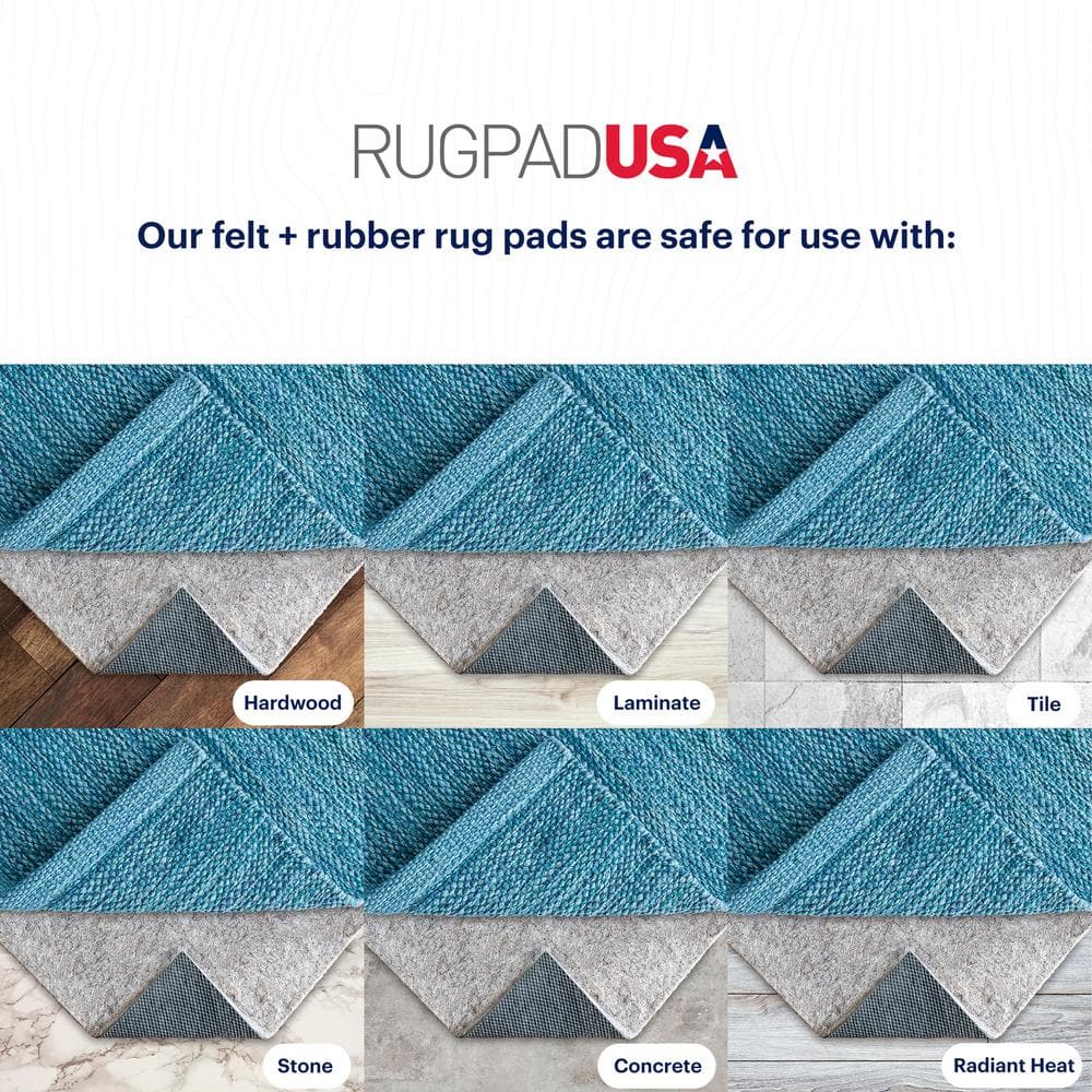 Classic Non-Slip Plus 8 ft. x 10 ft. Dual Surface 3/8 in. Thick Rug Pad - thumbnail 5