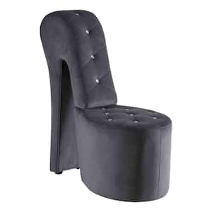 Jackson Grey Velvet High Heel Shoe Chair