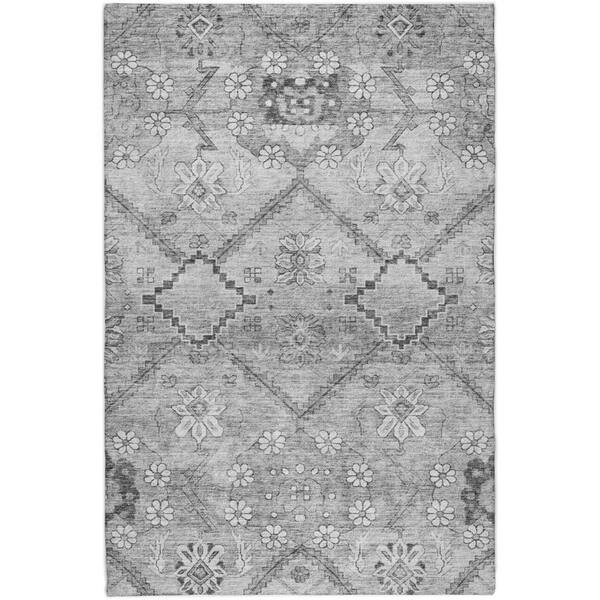 Dream Shag Premium Machine Washable Abstract ADS841 Gray 5 ft. x 7 ft. 6 in. Area Rug