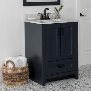 Ridge 24 in. W x 22 in. D x 34 in. H Bath Vanity Cabinet without Top in Deep Blue